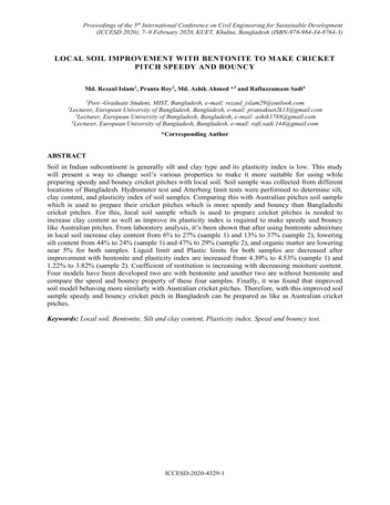 Más sobre Mejora Local del Suelo con Bentonita para Hacer que el Campo de Cricket sea Rápido y Resiliente.