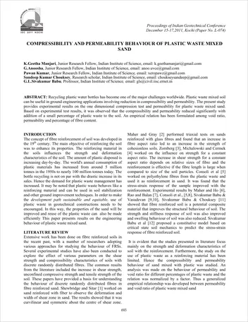 Más sobre Comportamiento de Compresibilidad y Permeabilidad de Residuos Plásticos Mezclados.