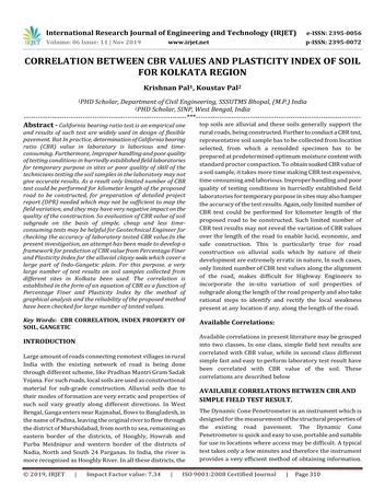 Más sobre Correlación entre los Valores CBR y el Índice de Plasticidad del Suelo para Kol.